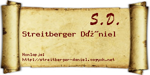 Streitberger Dániel névjegykártya